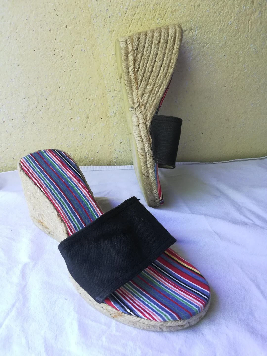 Zwarte espadrilles muiltjes met hoge hakken en wighak maat 38 - nieuw – photo 7